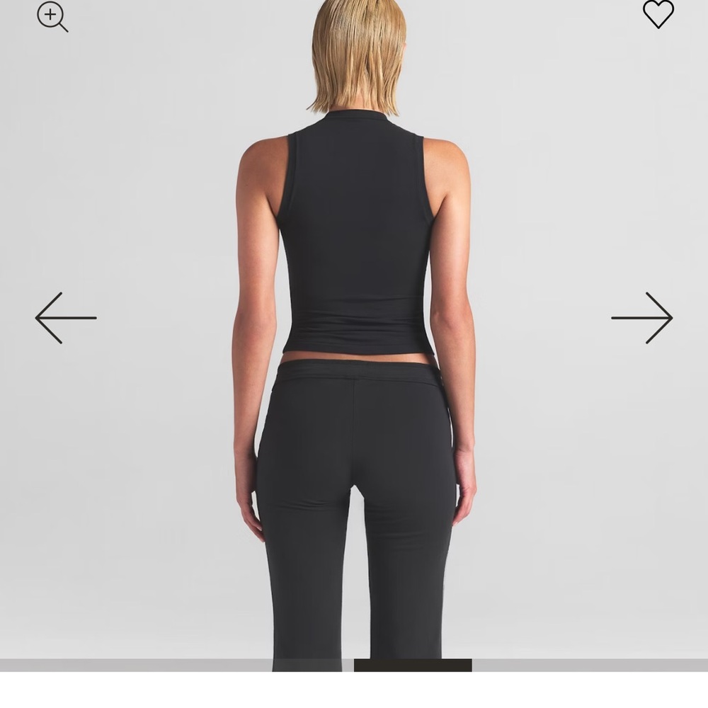 SKIMS Soot cotton jersey mock neck Tank - Picture 4 of 5